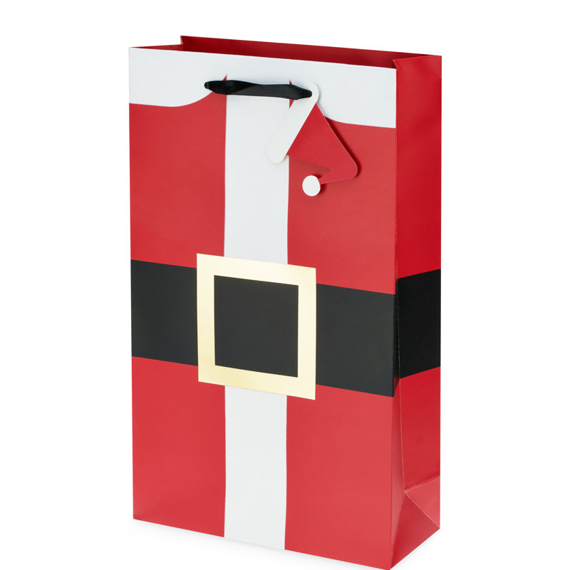 Sac de vin pour deux bouteilles du père Noël