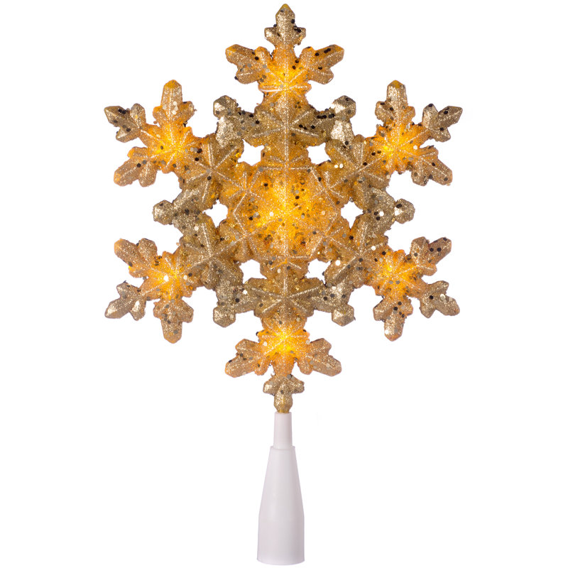 29cm Astrology & Stars Lighted Tree Topper, Gold