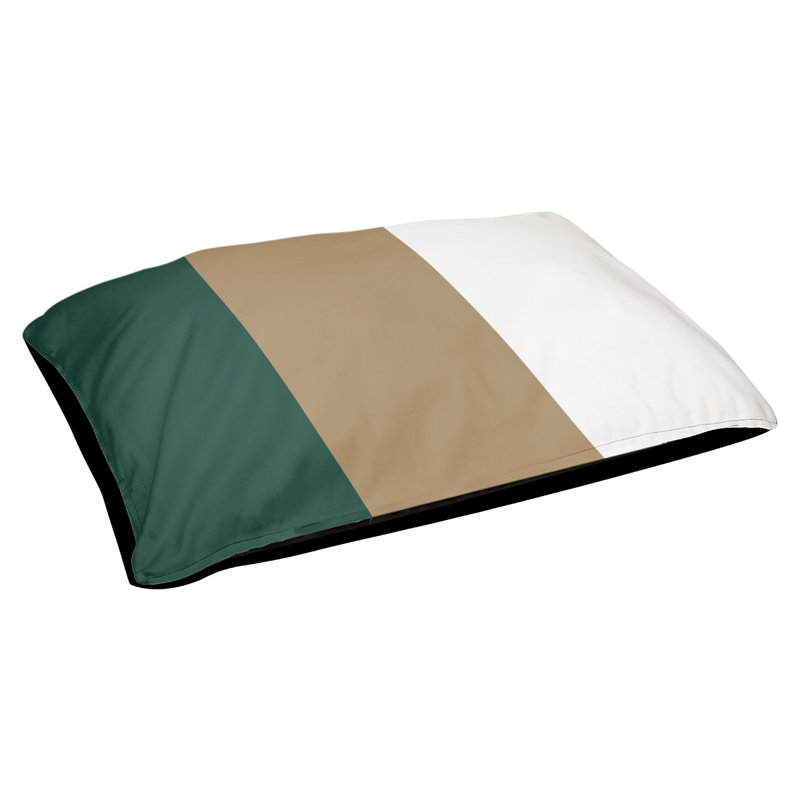 Coussin d'extérieur pour chien Florida Tribe, Très grand (l 50 po x P 40 po x H 7 po), Green/Gold/White