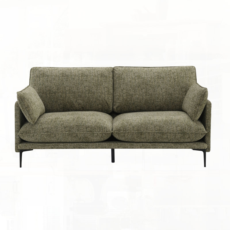 Fabric Sofa with 2 Pillows (Compressed Cushion)