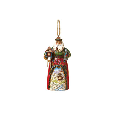 Jim Shore Heartwood Creek German Santa Christmas Hanging Ornament 4.8in H