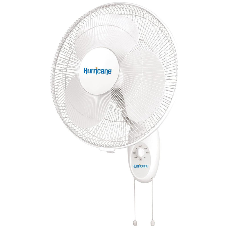 Hurricane Supreme 16 Inch White Plastic Wall Mounted Fan