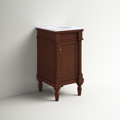 Ensemble de meuble-lavabo simple 19 po avec plateau en marbre Caitlin