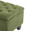 Banc repose-pieds avec rangement, surface bouclée verte, pieds en bois d'hévéa, capacité de 300 lb-590460331