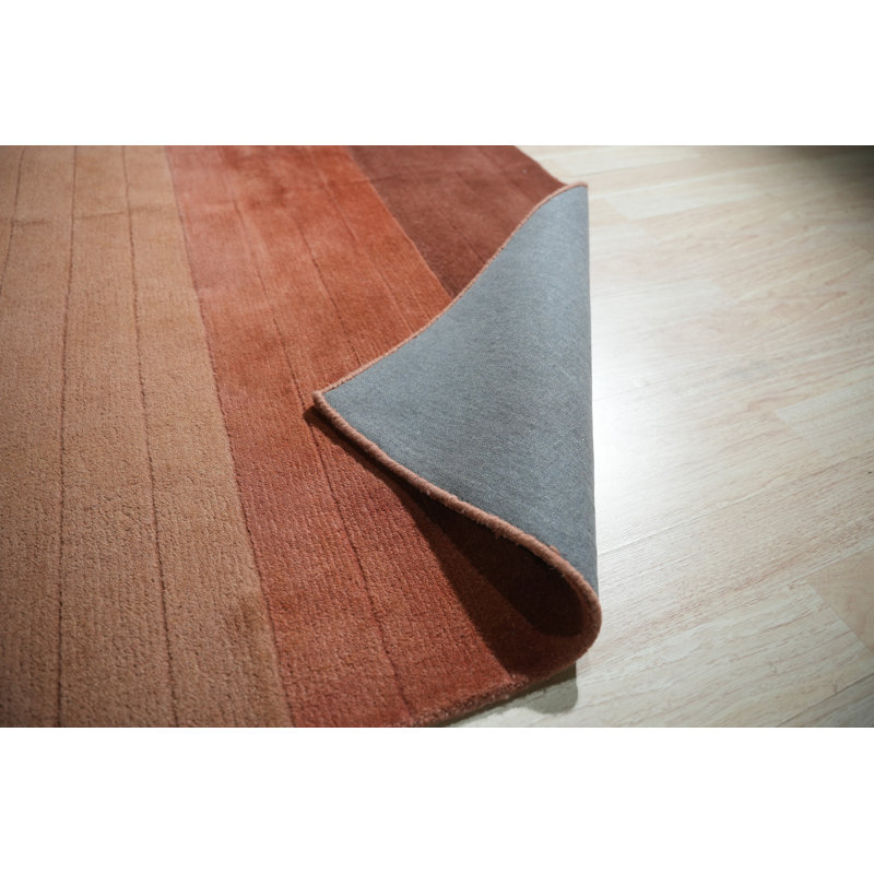 Tapis rouille en laine touffeté à la main 8 pi x 10 pi Puran