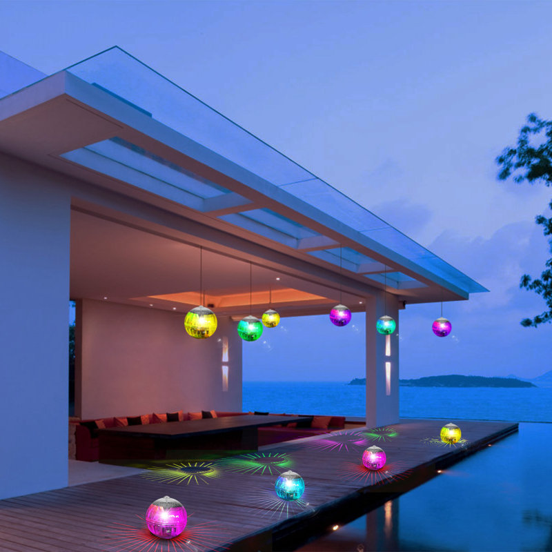 Lumières solaires flottantes à DEL, 4