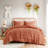Elegant Comforter - Full/Queen Proof Filling Bedding & Microfiber Rust Colored
