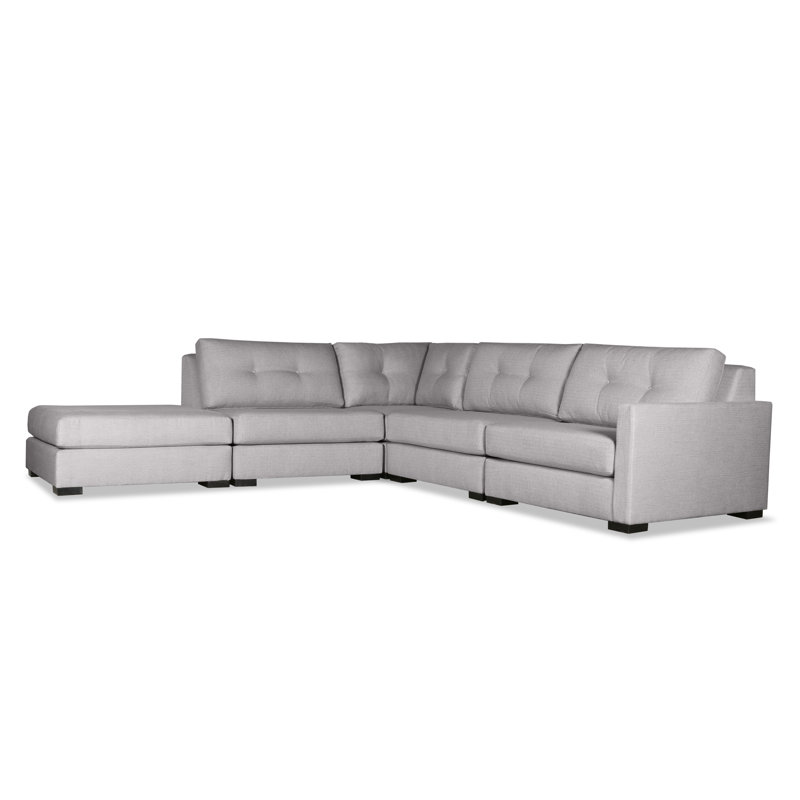Seda Upholstered Sectional Symmetrical, Grey Revolution®, Left Hand Facing