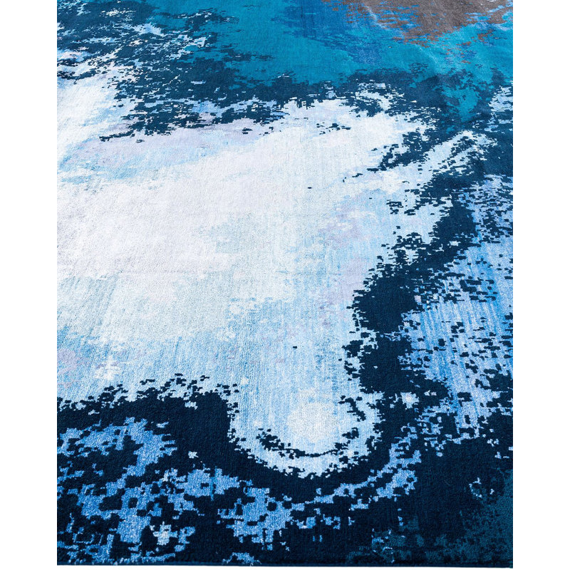 Overdyed One-of-a-Kind 9' 2" X 12' 1" Hand Knotted Area Rug