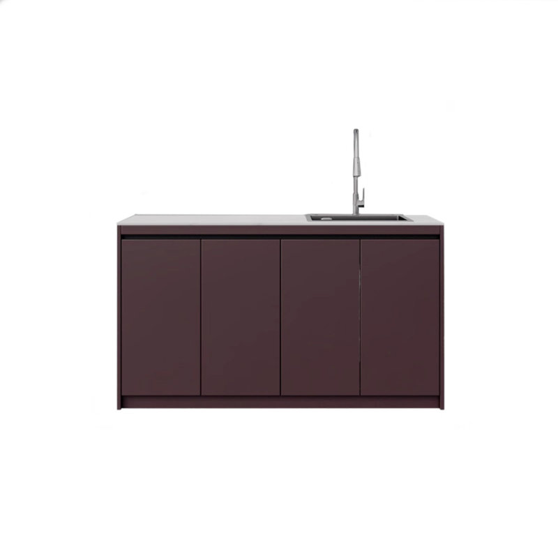 Armoire d'extérieur en aluminium avec évier