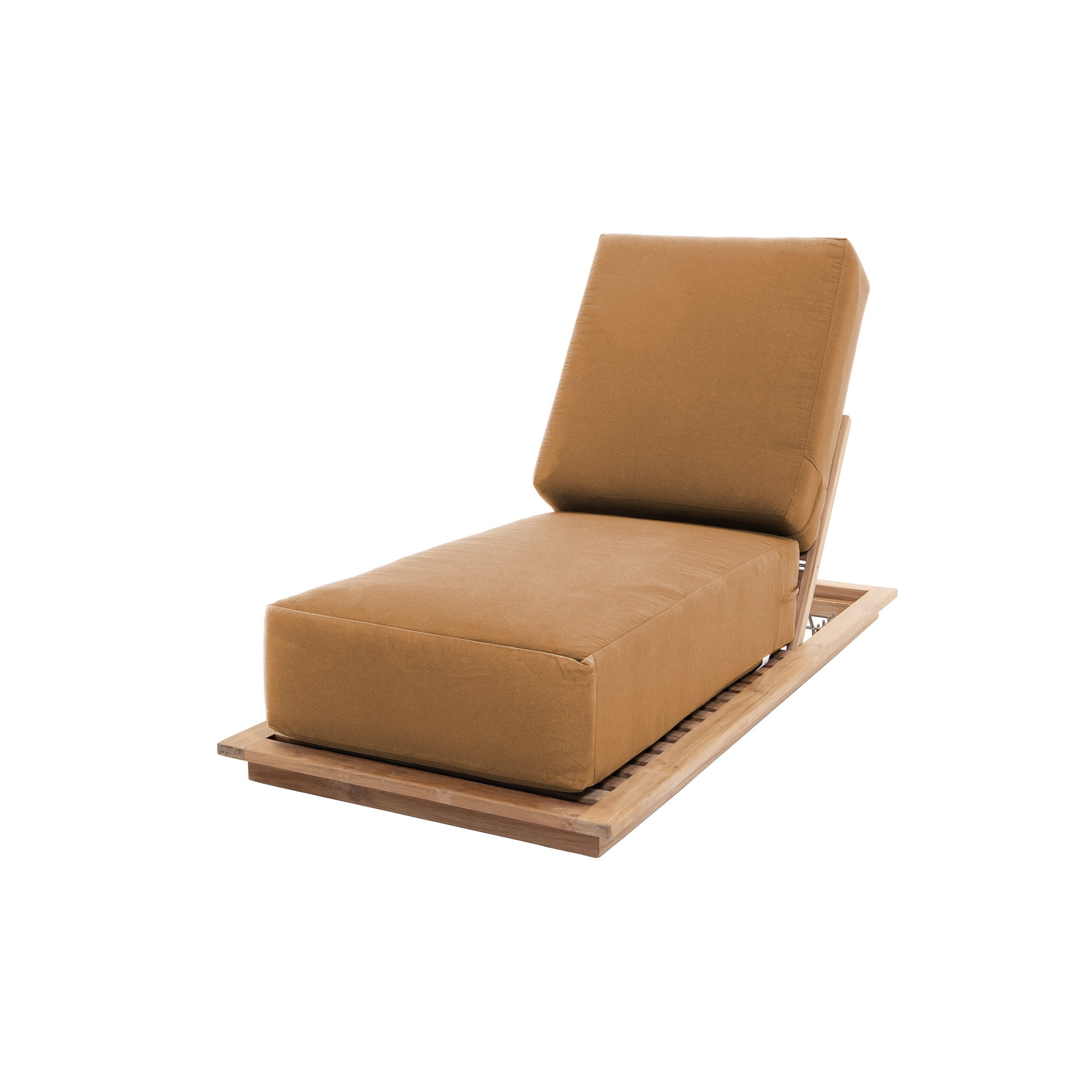 Varenna 27.5'' Outdoor Teak Chaise Lounge, Camel