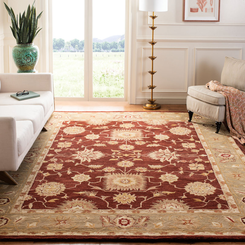 Tapis floral en laine touffeté à la main Tingley, Rectangle 4 pi x 6 pi