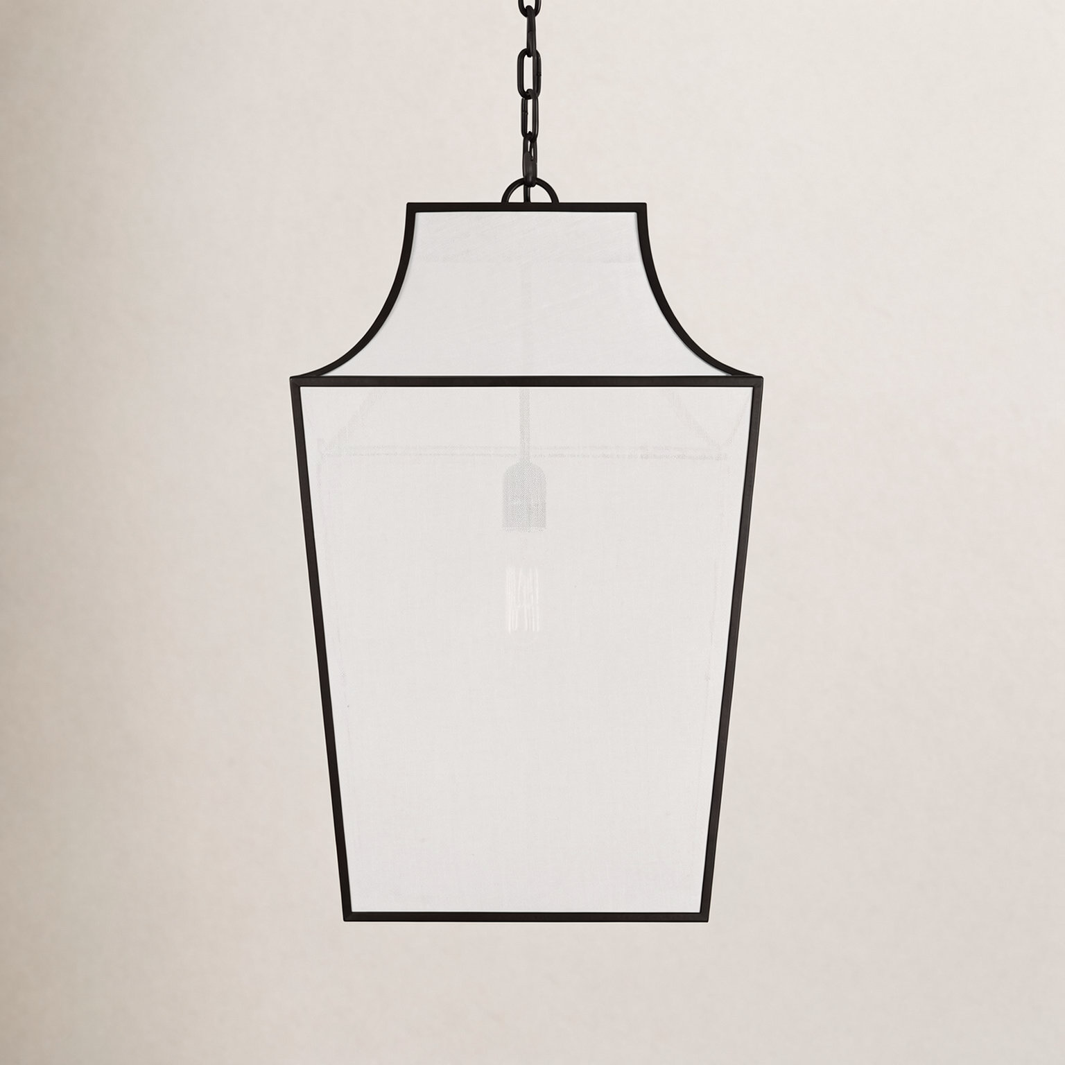 Arnio Linen Steel Dimmable Pendant, 28" H x 16" W x 16" D