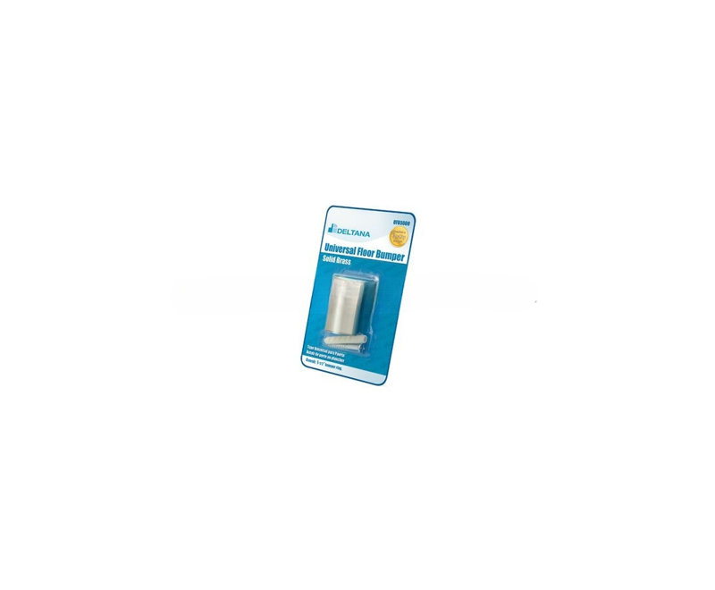 Deltana UFB5000BP15 Universal Floor Bumper Blister Pack 2", Solid Brass in Brushed Nickel