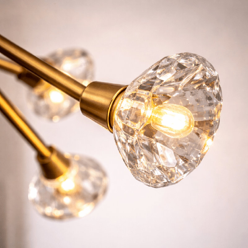 Nebula Crystal Bronze Sputnik Chandelier