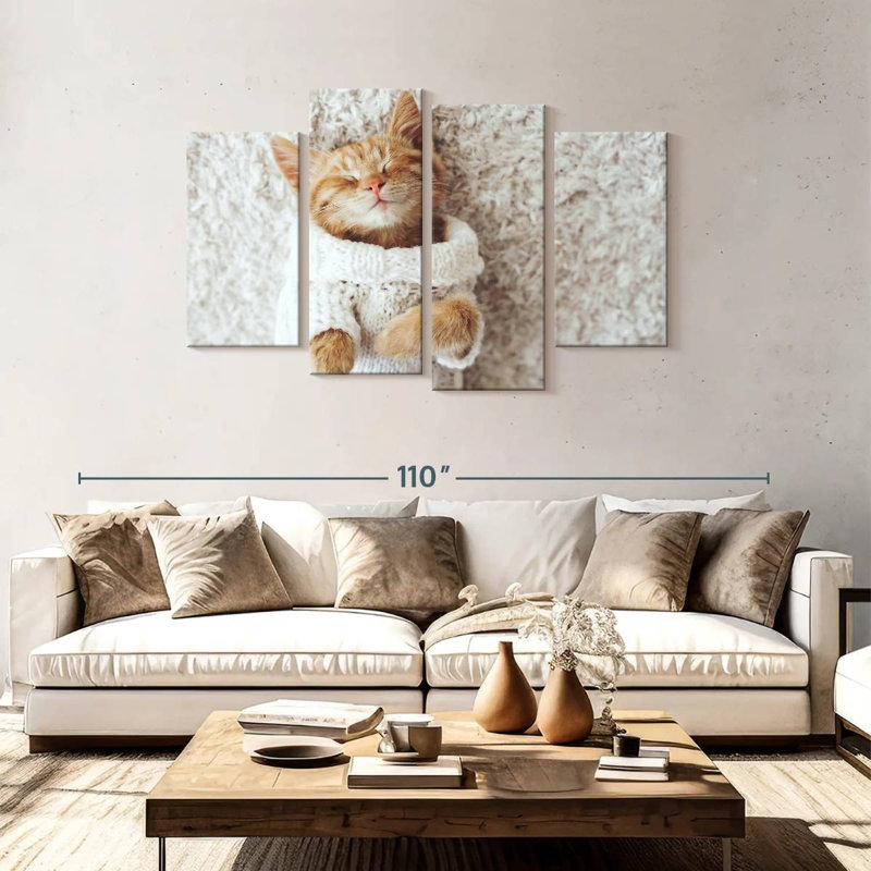 Brampt Cat In A Sweater, 48'' H x 75'' W