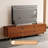 102.3'' Walnut Finish Entertainment Center for 55/65/75 Inch TV, Mid-century Modern Wood Media Console Includes TV Stand with Storage and 3-tier Display Cabinet with 2 Drawers for Living Room and Bedroom, Brown