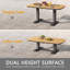 Table de salle à manger d'extérieur à hauteur ajustable 63 po x 35 po