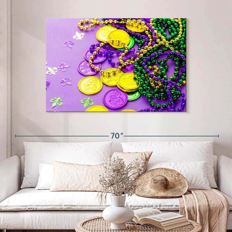 Lelend Mardi Gras Ornaments, 32'' H x 48'' W