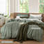 Ensemble de housse de couette en vichy Moomee 100% coton délavé-115836945-115836940