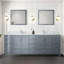 Meuble-lavabo double gris foncé 84 po X P 22 po D-1022979369