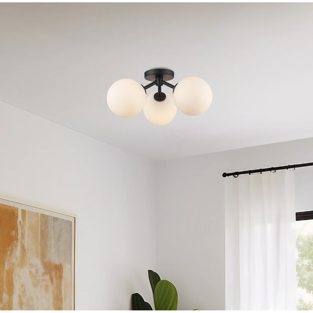 Brumback Glass Semi Flush Mount Wade Logan® Fixture 