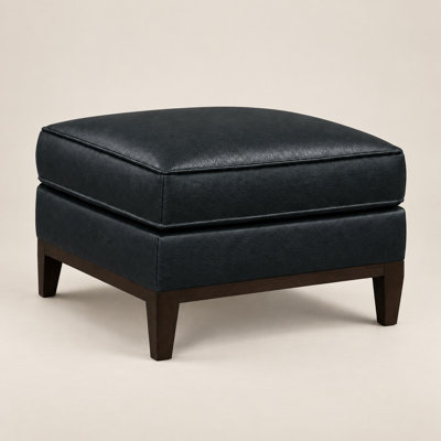 Soho Heirloom Quality Ottoman in Buttery Soft 100% Top Grain Leather, Made to Order