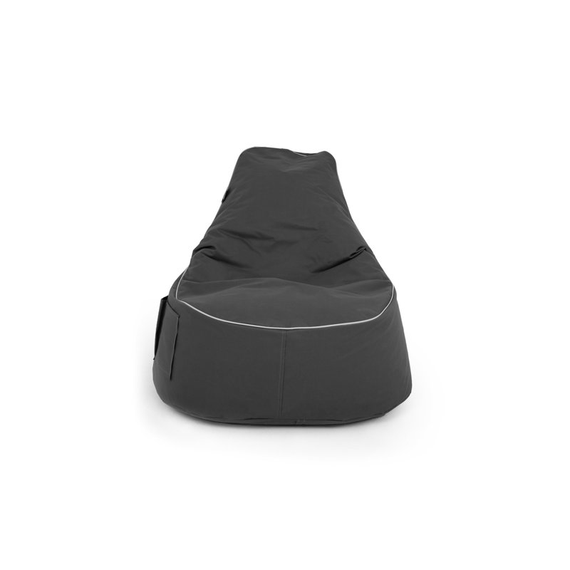 Fauteuil à billes Cozy Grey, 31,5 po x 29,5 po x 11,8 po | 100% polyester, tissu imperméable, housse zippée amovible | Rempli de perles de polystyrène recyclées, parfaites pour la détente et les sièges décontractés dans n'importe quelle pièce
