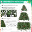 Arbre de Noël artificiel, épinette à charnière non éclairée de qualité supérieure avec 2231 branches