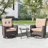 Imalai Outdoor Rocking Swivel Rattan Chair Set Removable Cushions & Coffee Table-664410492