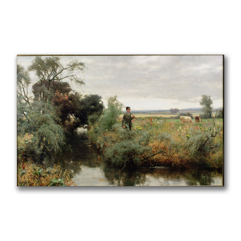 " Off Fishing " by David Faraquharson, 18" H x 32" W x 2" D