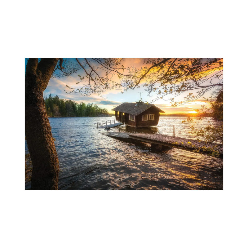 Floatin Sauna 1 Piece Wrapped Canvas Wall Art, 20.32 cm H x 30.48 cm W