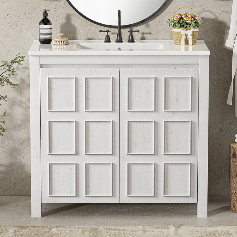 Armoire de rangement pour salle de bain, Blanc