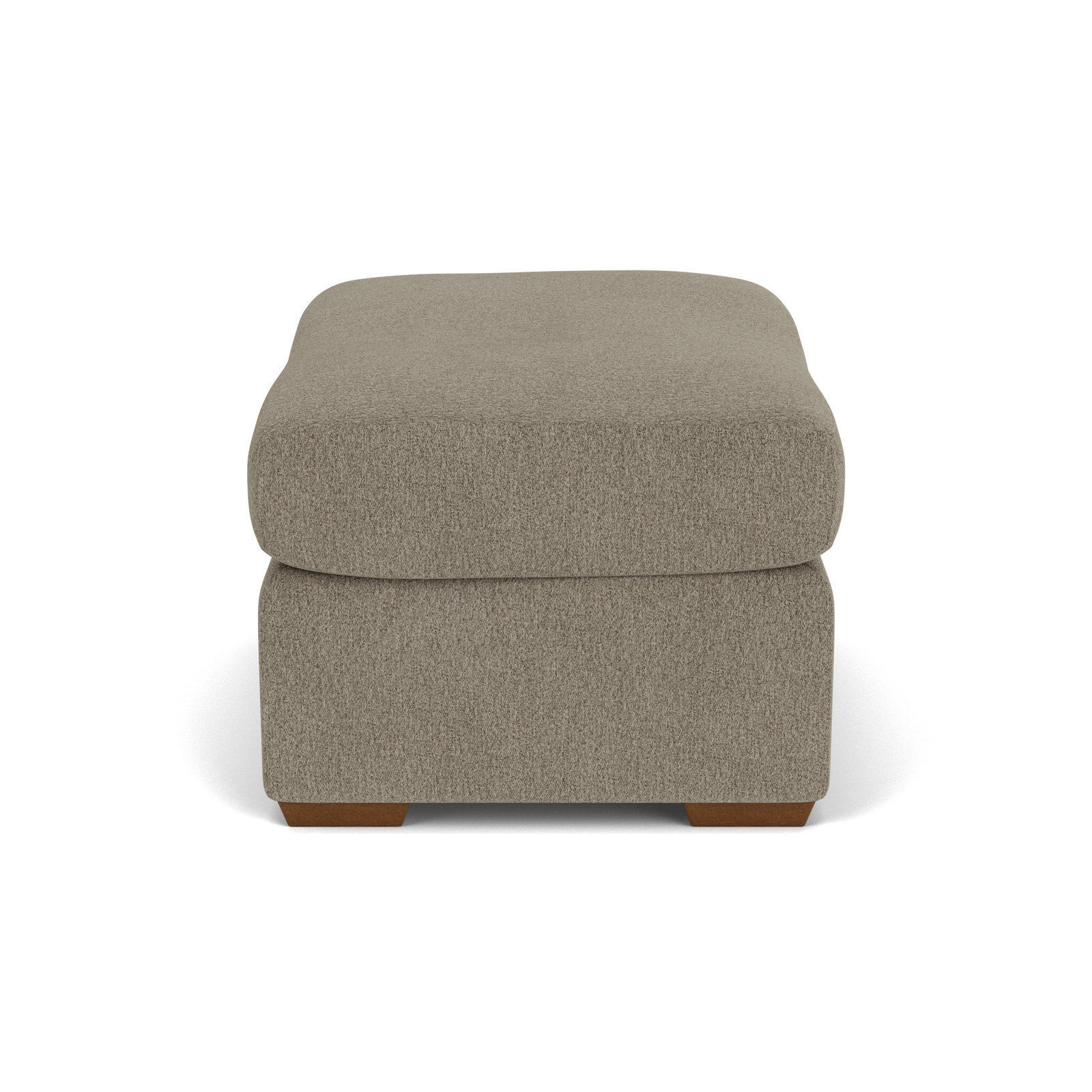 Upholstered Ottoman, Dark Gray Polypropylene/Olefin