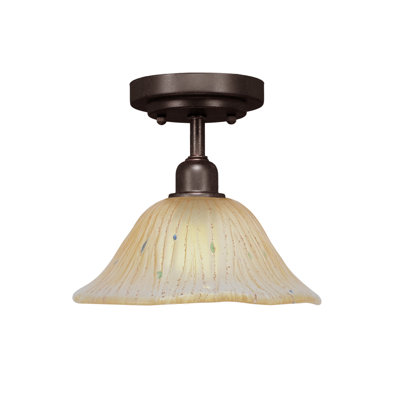 Plafonnier semi-encastré 1 lumière 10 po Eilif