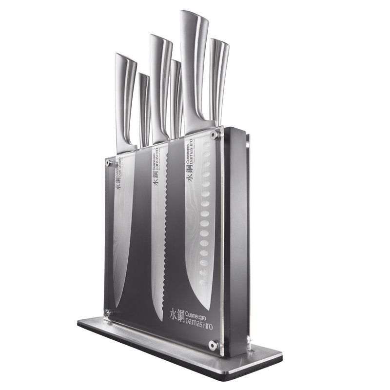 Cuisine::pro® Damashiro® Kin Knife Block 7 Piece, Silver, Silver