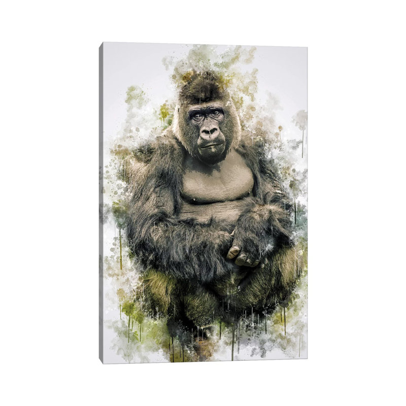 Gorilla by Cornel Vlad - Wrapped Canvas Painting, 101.6 cm H x 66.04 cm W