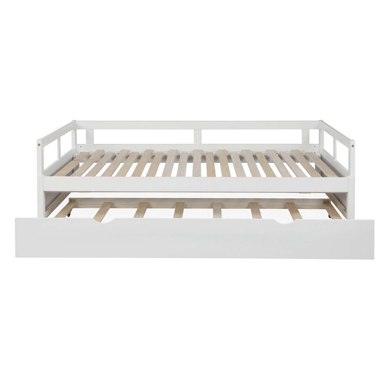 Extending Daybed With Trundle, Wooden Daybed With Trundle, White