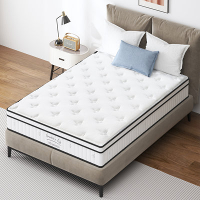 Medium Hybrid Mattress Pocket Spring with CertiPUR-US Certified Foam by Alwyn Home