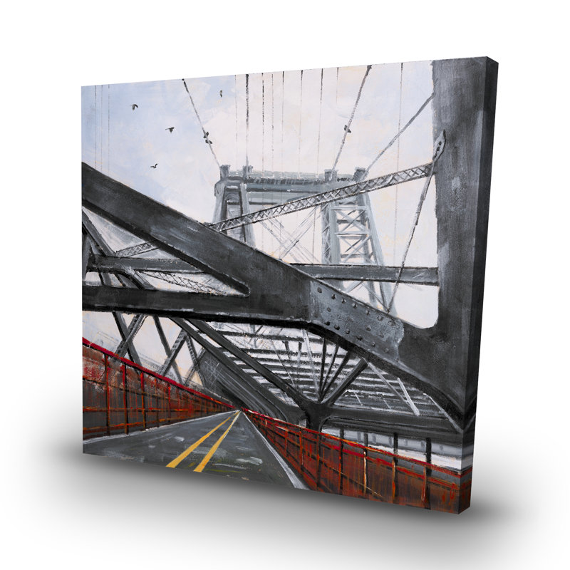 Bridge architecture - 32"x32" art on canvas