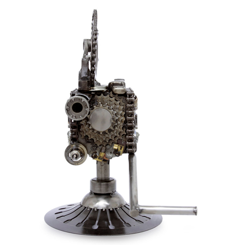 Collectible Recycled Metal Movie Theater Sculpture