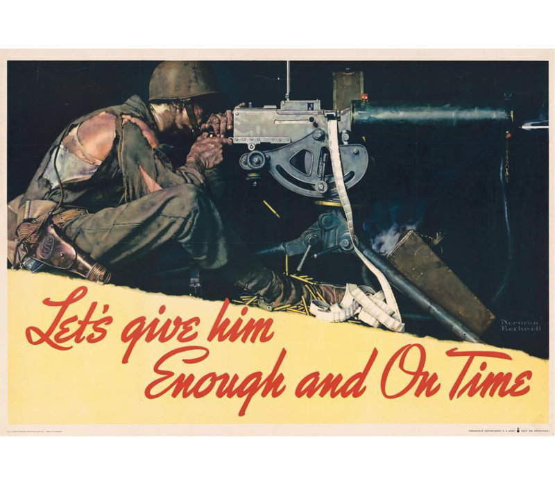«Let's donner lui enough et à l'heure» par Norman Rockwell - Art mural sur toile tendue avec châssis, H 24 po x l 17 po