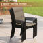 Ensemble de salle à manger de patio avec table de salle à manger ronde 47,2 po et 6 chaises rembourrées en textilène-348841011
