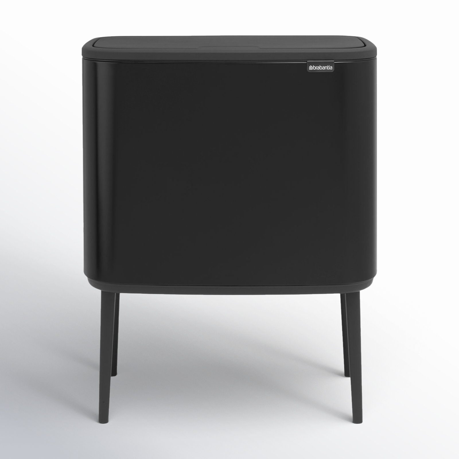 Brabantia Bo Touch 9gal Recycling Can, Matte Black