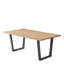 Armor Oak Solid Wood Top Metal Base Dining Table-64595438