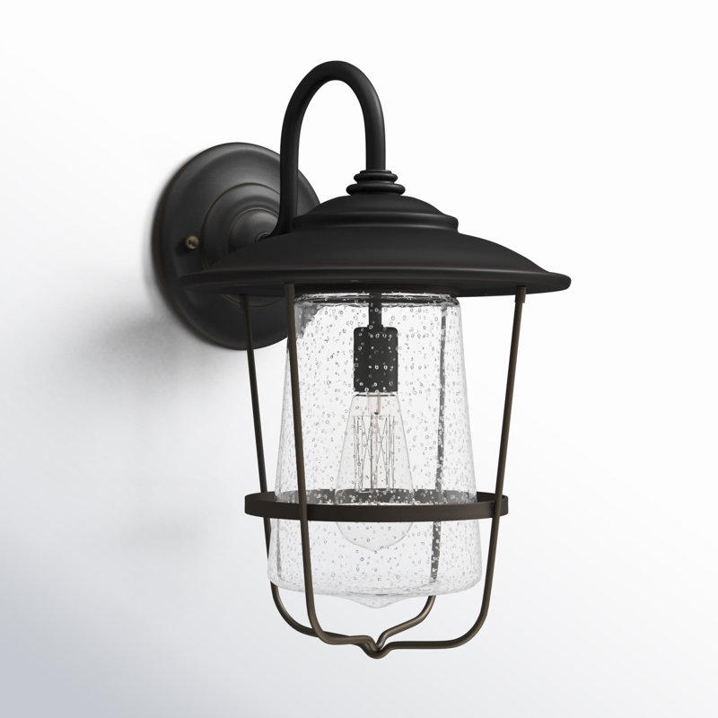 Lanterne murale d'extérieur à 1 ampoule Clarina Dorulet, L 11 po x H 16,25 po x P 12 po, Bronze
