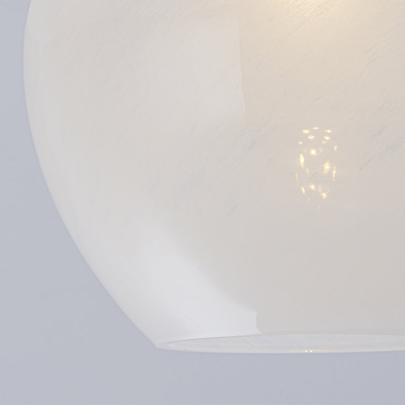 Single Light Frosted Glass Semi Flush Mount, Clear, Transparent Glass