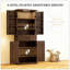 Armoire de rangement de style moderne, armoire de cuisine à DEL, avec tablettes de porte