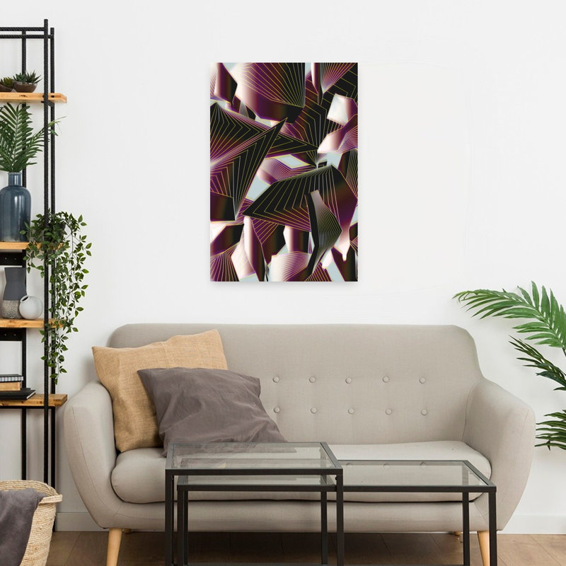 Art contemporain abstrait Magnolia, H 24 po x l 16 po