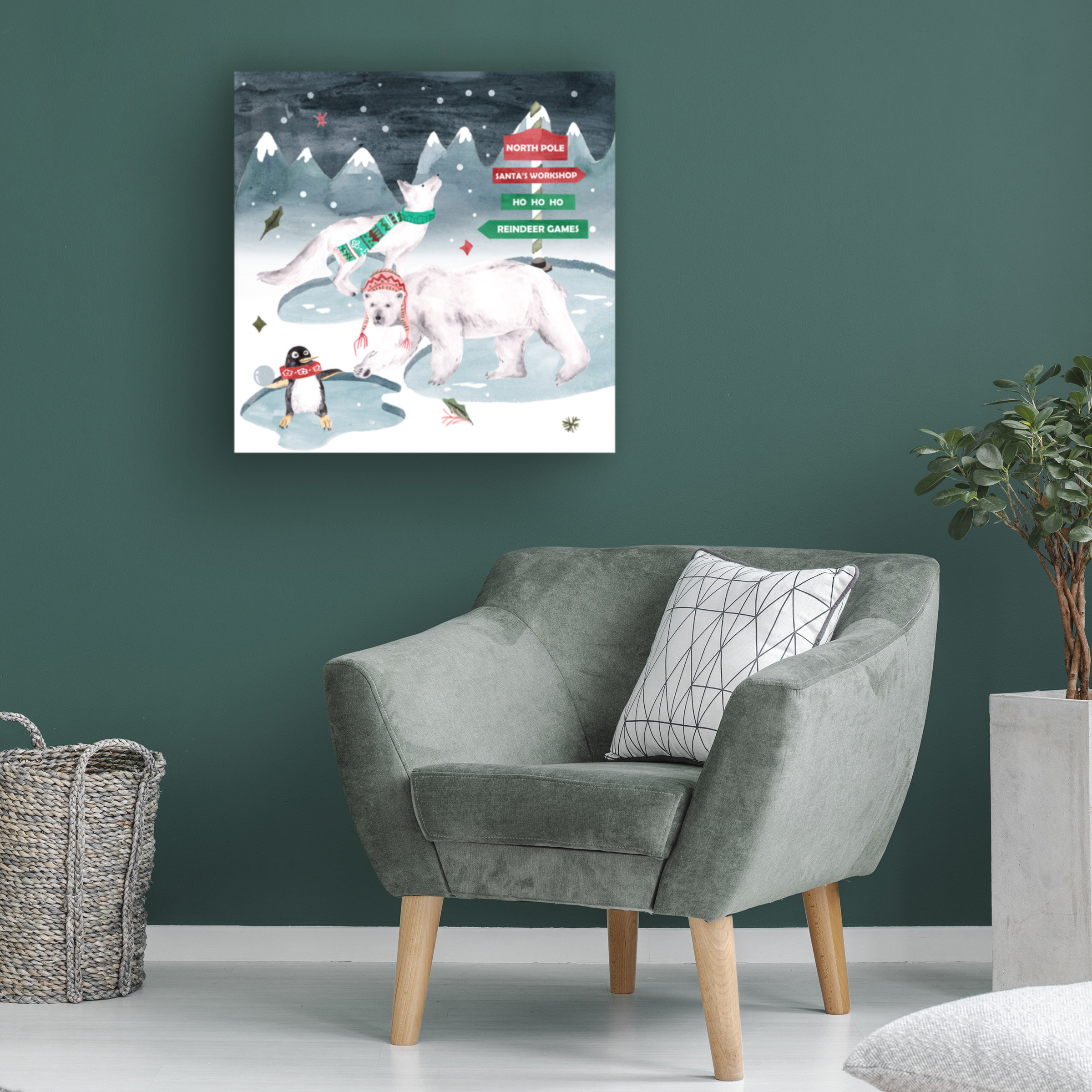 Highland Dunes North Pole Friends I On Canvas by Melissa Wang Print ...